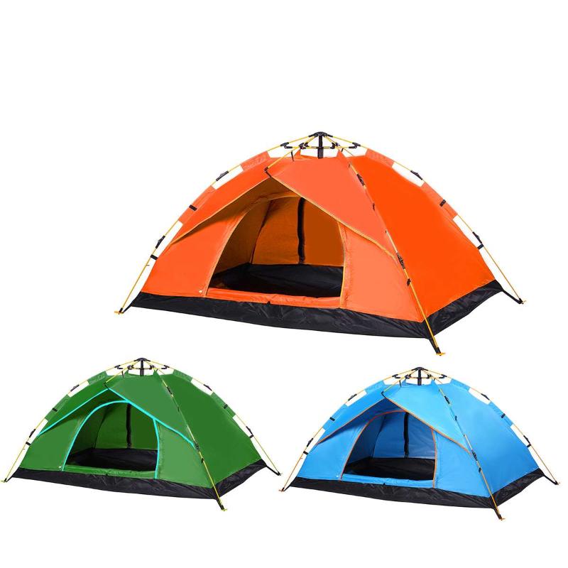 

1-2 Person Automatic Camping Tent Outdoor Portable Thick Rainproof Tent Anti UV Picnic Fishing Tourist Travel Awning