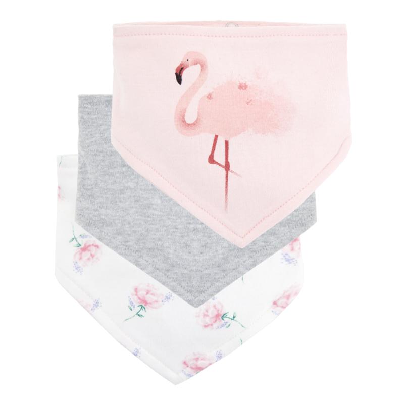 

Honeyzone 3pc/lot 100% Cotton Baby Girls Bibs Pink Flamingo Print Baby Towel Bandanas Scarf Children Cravat Infant Towel, Ps8052