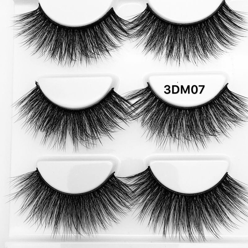 

3pairs/box False Eyelashes 3D Three-dimensional Multi-layer Mink 3D Handmade Eyelashes Natural Cross Thick