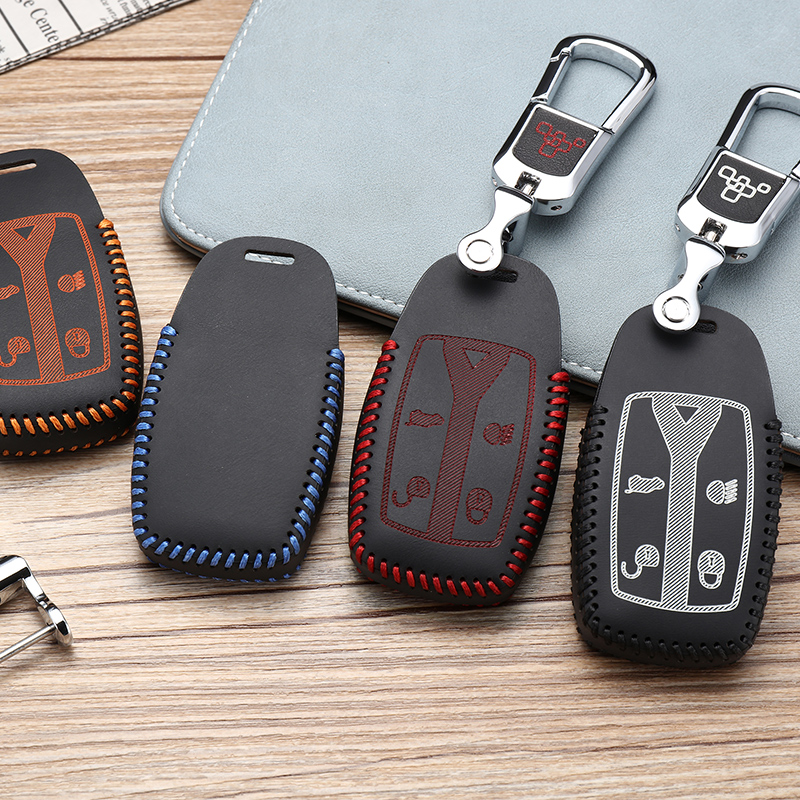 

leather key case for landrover freelander 2 2009 2010 2011 2012 case key, Sky blue