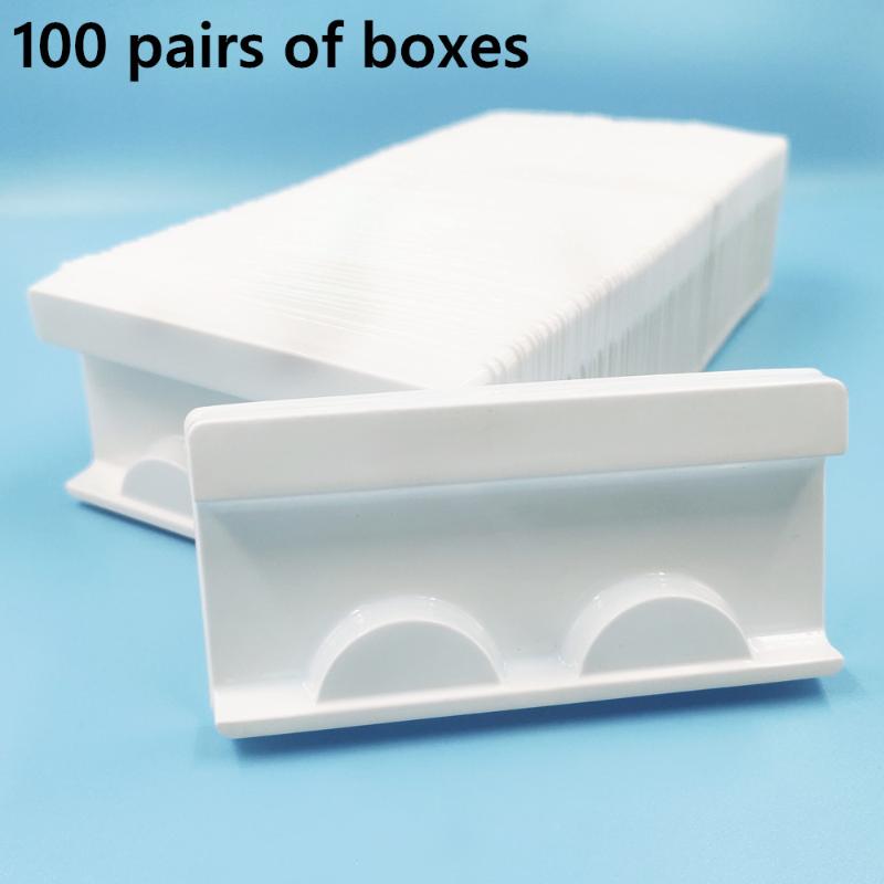 

Wholesale 100pcs/Package Plastic Eyelash Tray Mink Eyelash Extension Tray Packaging Box Square Box Wholesale Supplier