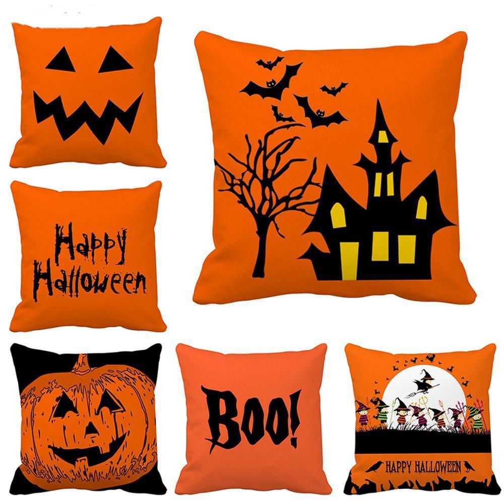 

Halloween Party Scary Pumpkin Witch Pillowcase Happy Halloween Decorations for Home Cushion Cover Halloween Scene Layout Props