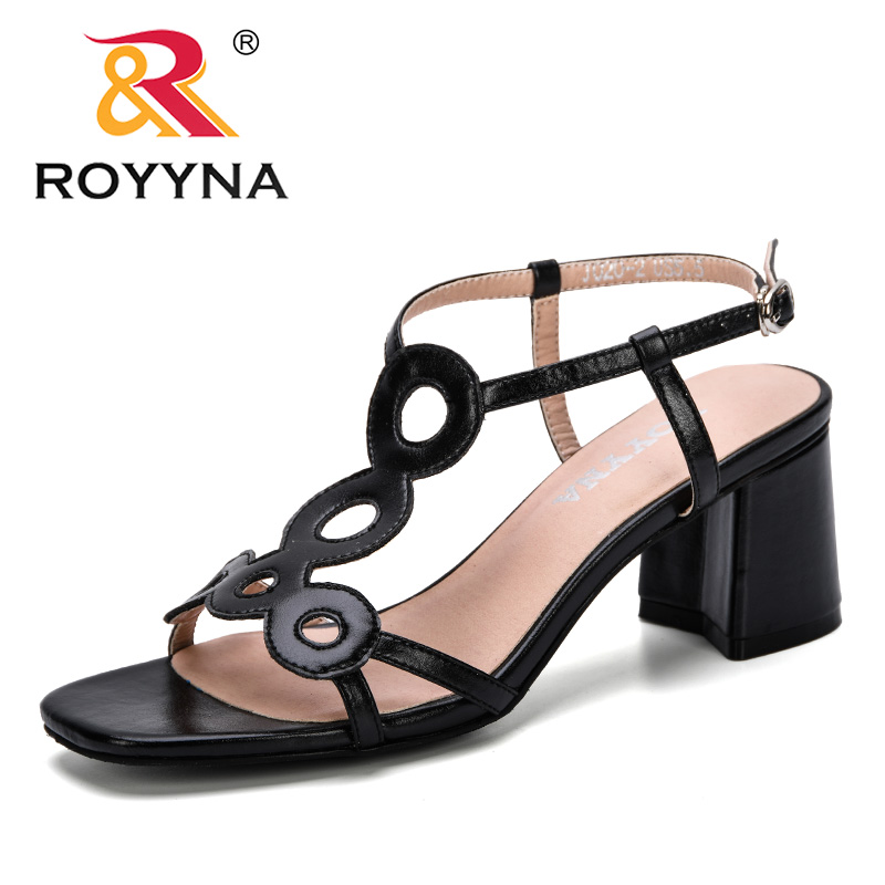 

ROYYNA 2020 New Fashion Women Sandals Sweet Comfortable Beach Sandals Feminimo Casual Summer Shoes Fashion Footwear Ladies, Black