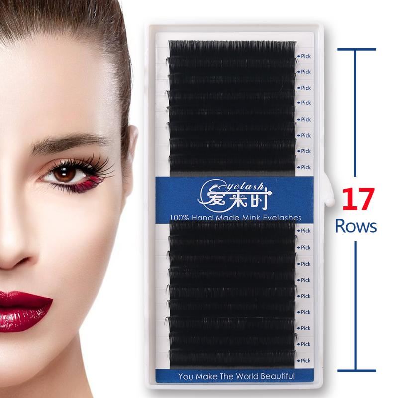 

16 Rows All Size 0.03-0.25mm Individual Mink Eyelashes Extension Natural Synthetic Cilios for Professional Mink Eye Lashes