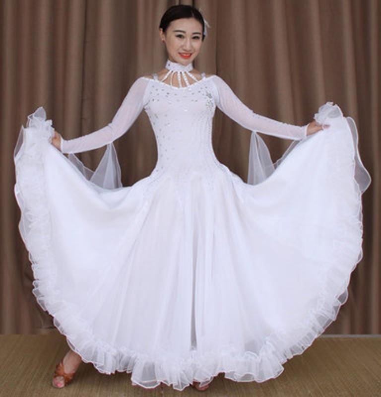 

Ballroom dance skirt new modern performance performance competition dance dress modern waltz skirt big swing dress new, Red