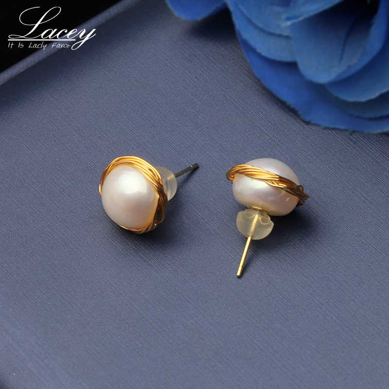 

Natural Freshwater Pearl Earrings For Women,Handmade Customized Pearl Earrings 925 Silver Pin Stud Gift