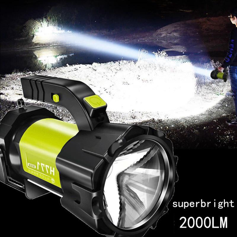 

Portable Lanterns Super Bright LED Searchlight With Side Light 7 Lighting Modes Usb Rechargeable Waterproof Camping