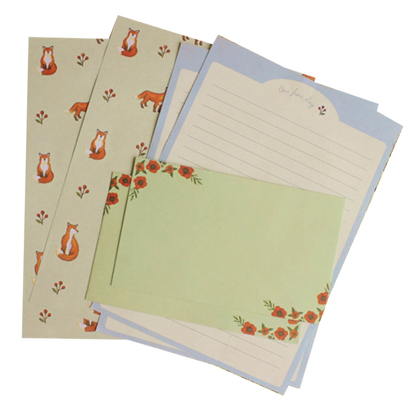 

Korean Stationery Kids Gift Envelope Flower Animal Letter Pad Set Letter Paper+Envelopes Sets Writing Paper