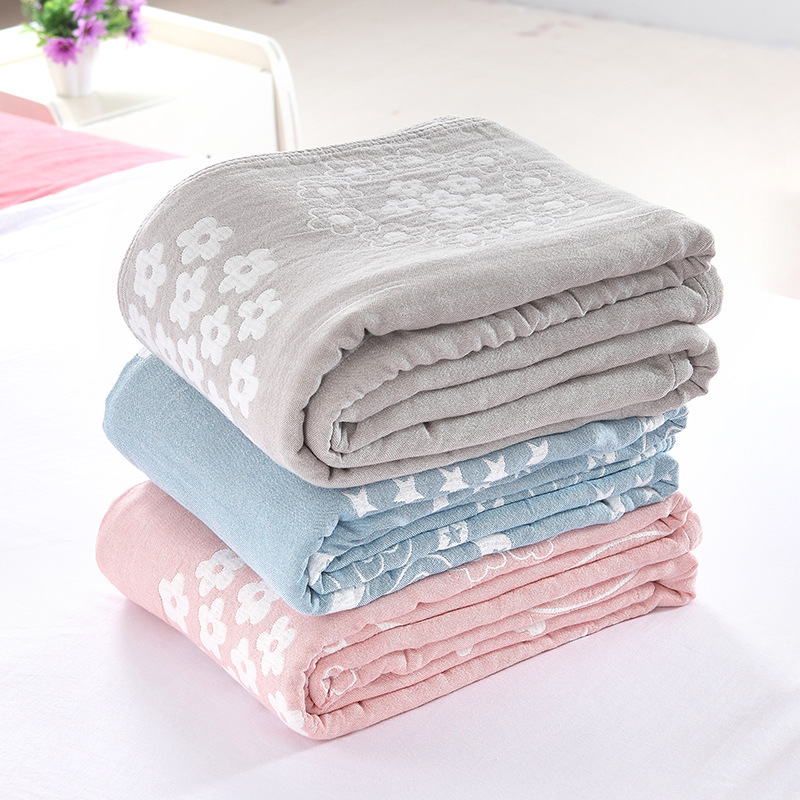 

All Season Cotton Thicken Towel Blanket for Winter Bed Office Sofa Siesta Throw Blanket Adult Kids Student Coverlet Bedding Soft