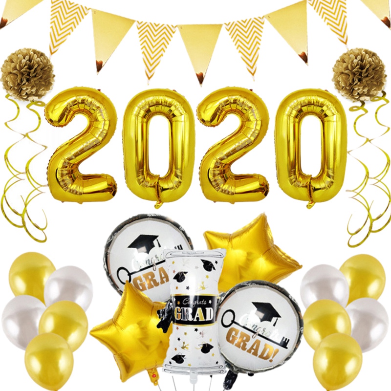 

25PCS Graduation Season Balloon Set Graduation Ceremony Party Carnival Decoration Decorative Supplies Season Aluminum