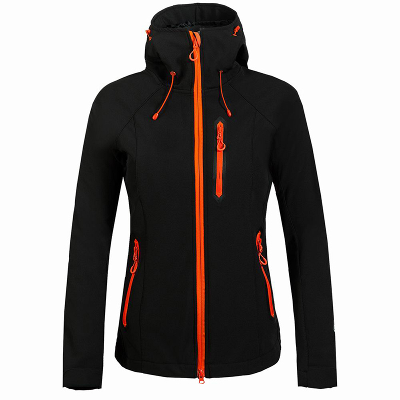 

Fleece Heated Softshell Waterproof Outdoor Ski Jacket Women Mountain Climbing Rain Windbreaker Coat Hiking Jackets, Black