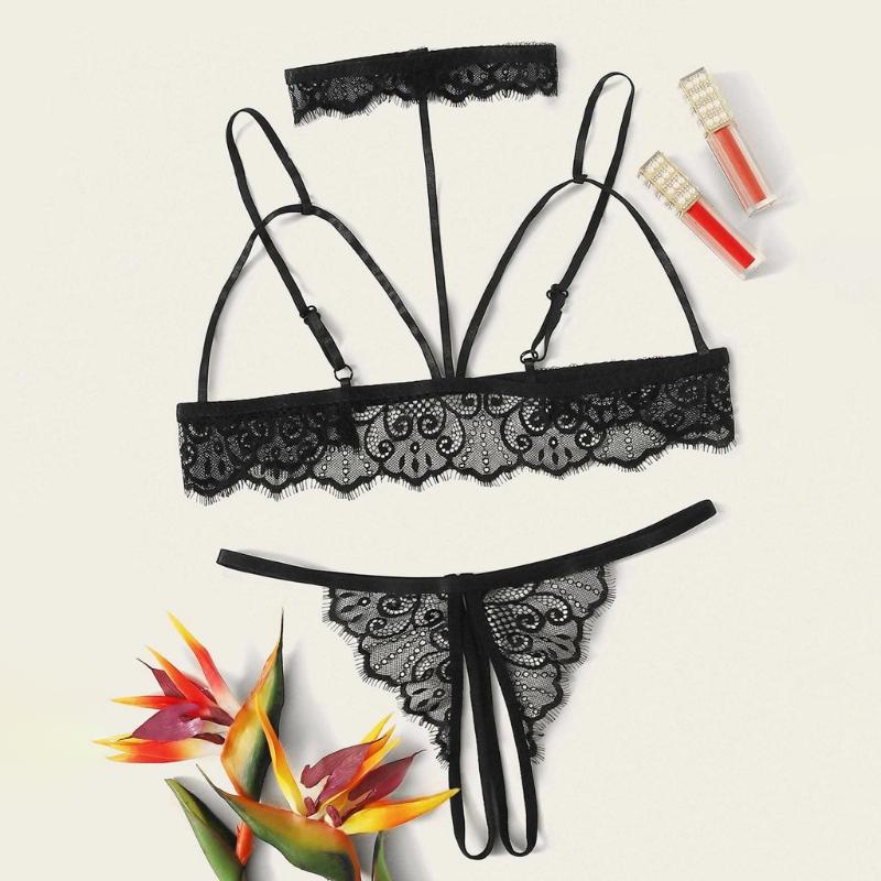 

New Sexy Fashion Lace Lingerie Underwear Sleepwear G-string Thong, Black