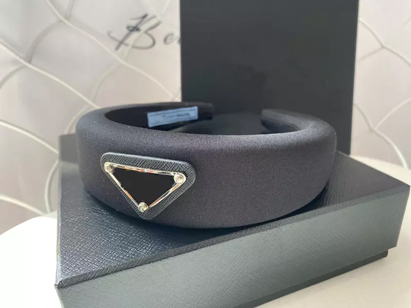 

Headband 2023 Spring Summer Collectable Brand Women Headband Luxury Italian Collection Pradaa Neon Nylon Wide Thick Head Band Hair Accessories