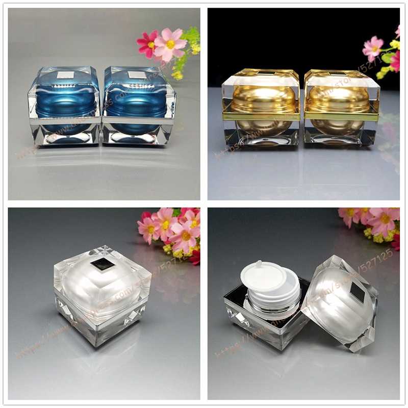 

Top grade cosmetics suit packing, 8g square cosmetic acrylic jar, for eye cream/mask cream/facial cream container