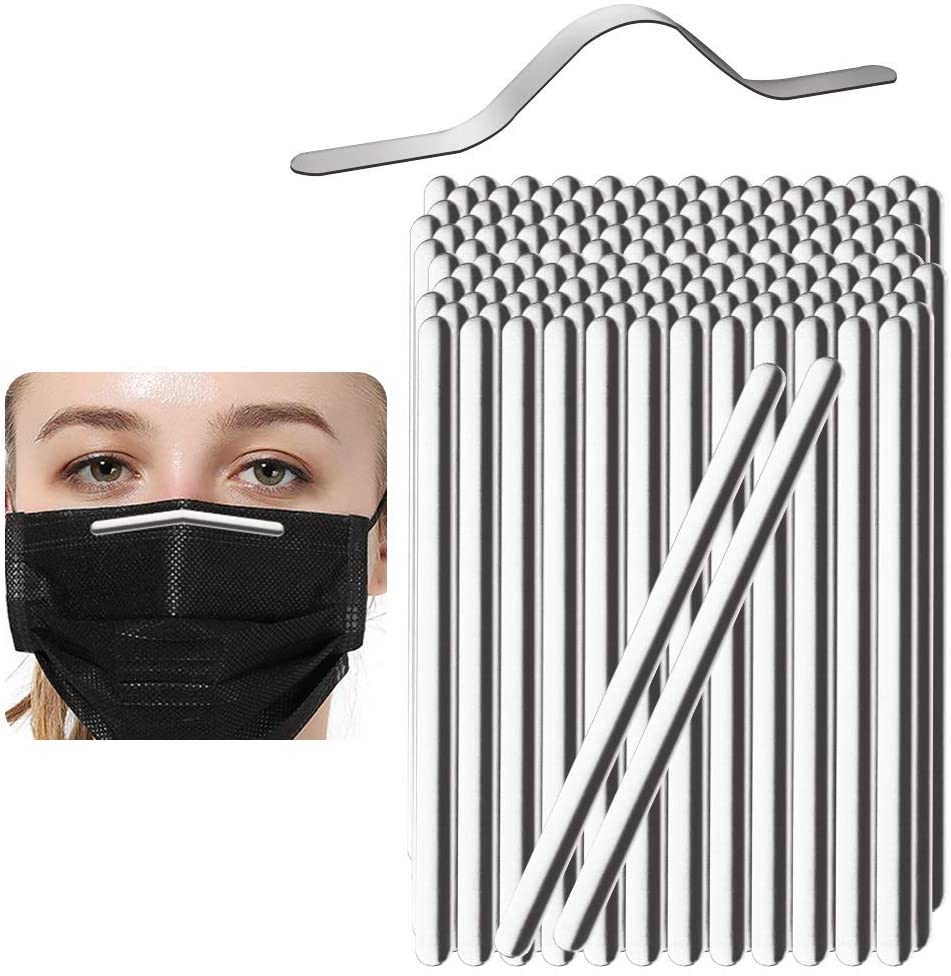 

Nose Bridge Strips for Mask Aluminum HOT Melt Adhesive Metal Nose Strip Adjustable Nose Clips Wire for DIY Face Mask Making Accessories