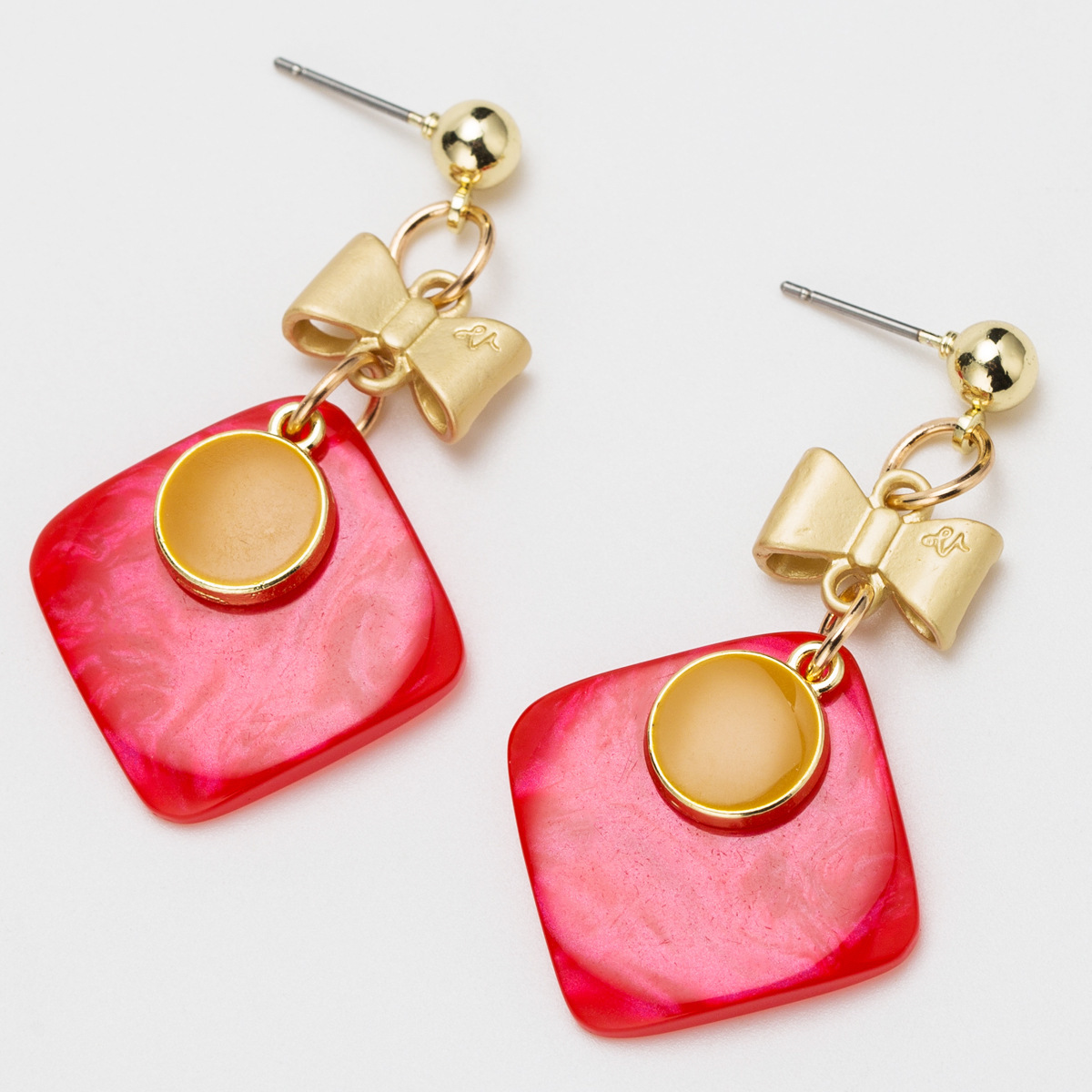 

Earrings Exaggerated Alloy Bowknot Square Acetate Board Earrings Women's Fashion Earrings