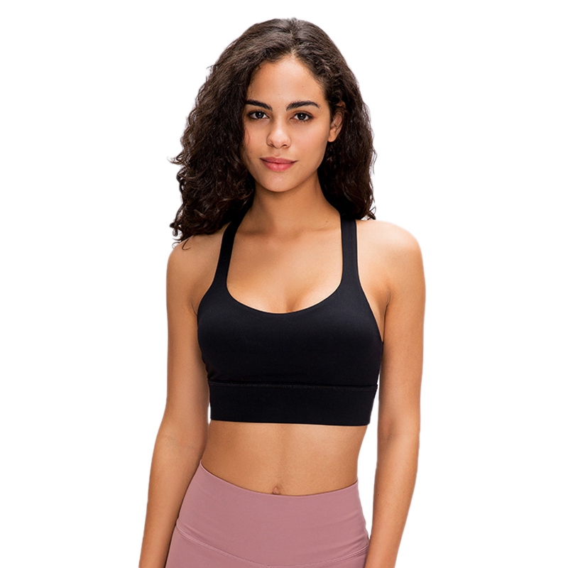

No Steel Ring Sling Beauty Back Sports Bra Yoga Underwear Fitness Sports Underwear Black S Code