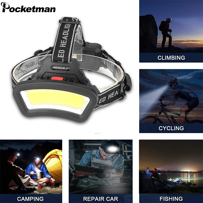 

Super bright LED spotlight headlight camping headlamp hand-free fishing light torch powerful USB charging 18650 hiking lantern