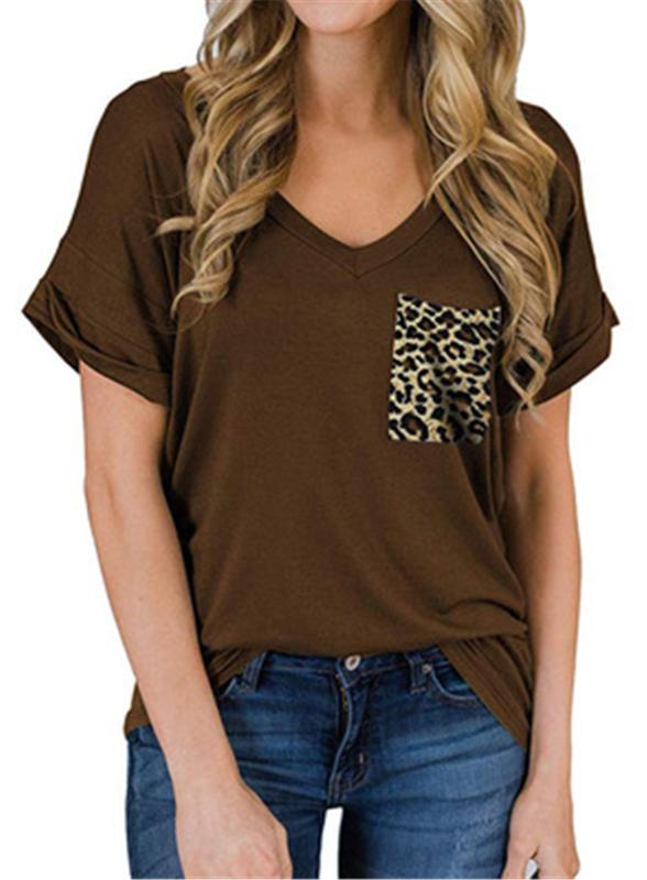 

Yoga Shirts With Packet Women Sports Top Solid Leopard Sportswear Workout Active Wear Fitness Trainning Quick Dry Gig Size -XXL