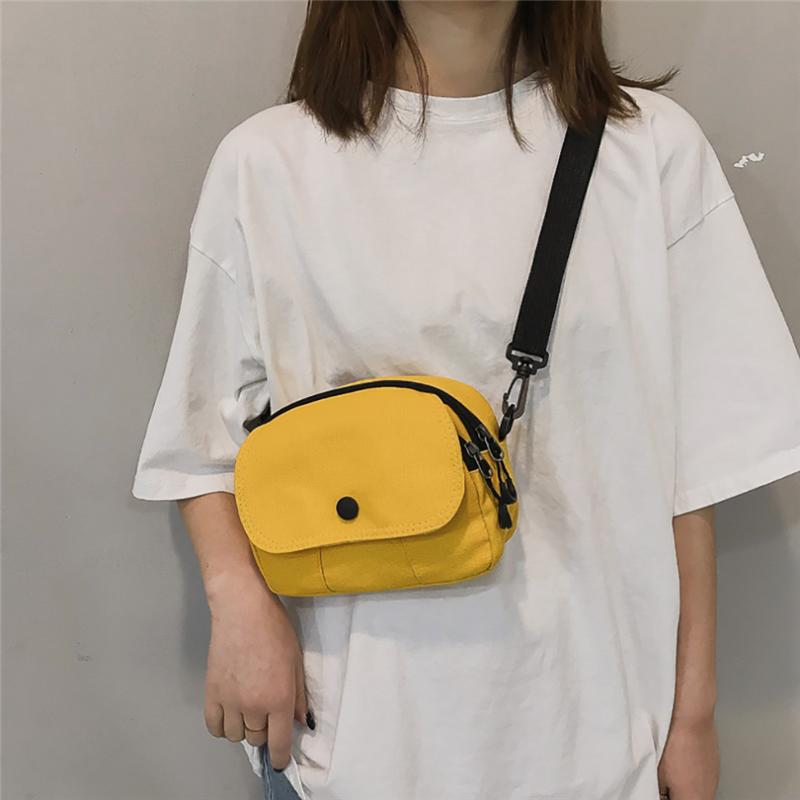 

Unisex Women Men Messenger Bags Canvas Small Shoulder Handbags Satchel Casual Cross body Bags Female clutch Purse bolso A20, Black