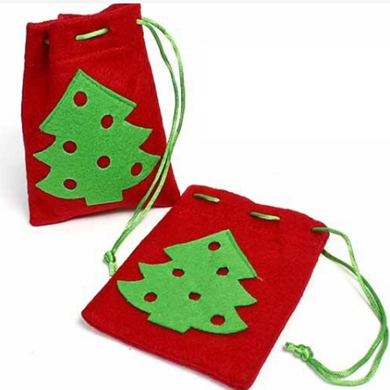 

Creative Christmas Tree Pattern Cloth Gift Bags Creative Xmas Tree Lace Holders Christmas Candy Bags For Gifts Xmas Supplies