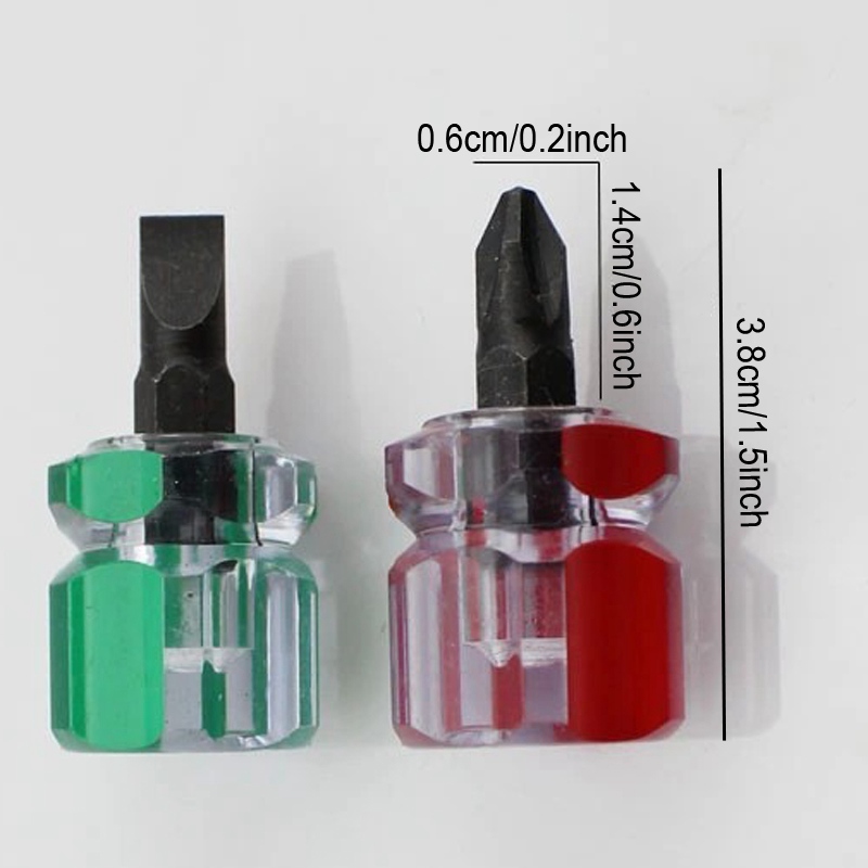 

Portable Mini Screwdriver Mini Small Pocket Radish Head Screw Driver Transparent Handle Repair Hand Tools Car Repair Screwdriver TQQ BH2366