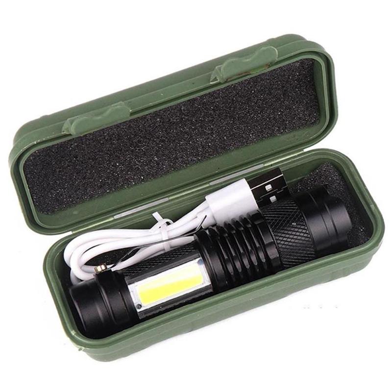 

Built In Battery XP-G Q5 Zoom Lamp Mini Led Torch Lamp 2000 Lumens Adjustable Penlight Waterproof for Outdoor Lantern