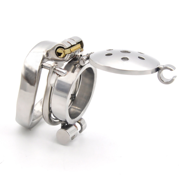 

New With accessories Stainless Steel accessories Chastity Device Double dark lock Turn cover cage can be opened separately Cock Cage Peni