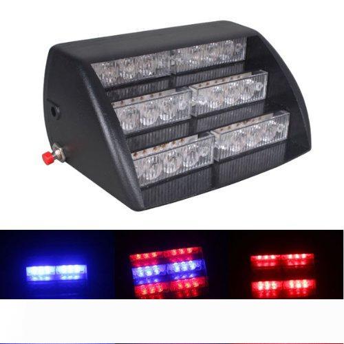 

fireman led strobe light 18 Amber White LED 3 Mode Interior Emergency Deck Dash Flash Strobe Lights