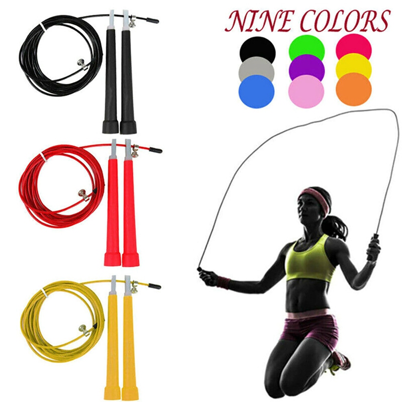 

New Crossfit Speed Jump Rope 3M Metal Skipping Rope Plastic Handle adjustable Skipping For Fitness Skip Workout Training