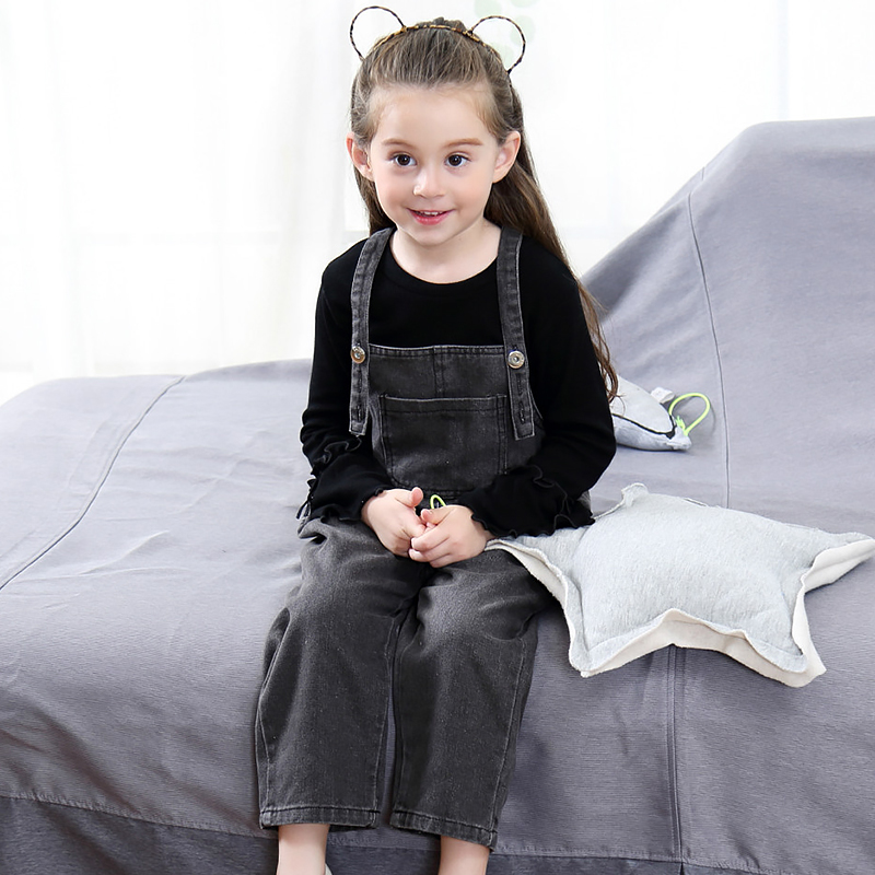 

Children's Denim Overalls Baby Jeans Pants Baby Girls Trousers Infant Clothing Toddler Kids Jumpsuit Casual Outfit Girls Clothes, As pic