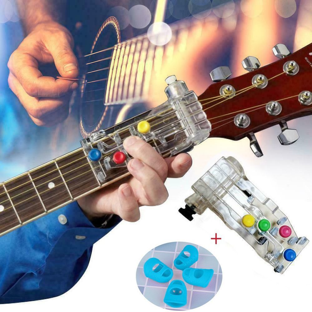 CHORDBUDDY Guitar Learning System Teaching Aid with Four Finger Protectors-image-561844713