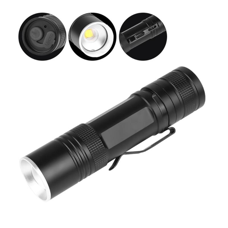 

18650 Tactical 60000Lumen Zoom Aluminum Focus Torch Black Penlight Focus Penlight Led Torch