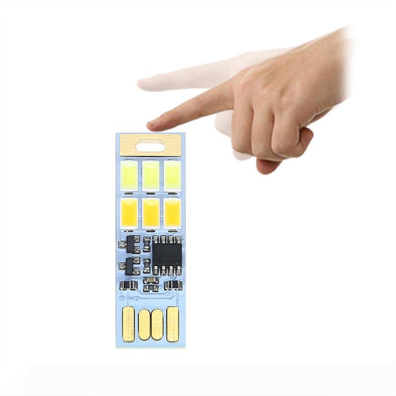 

Touch switch dimming USB card night light dual color temperature portable emergency light reading night light