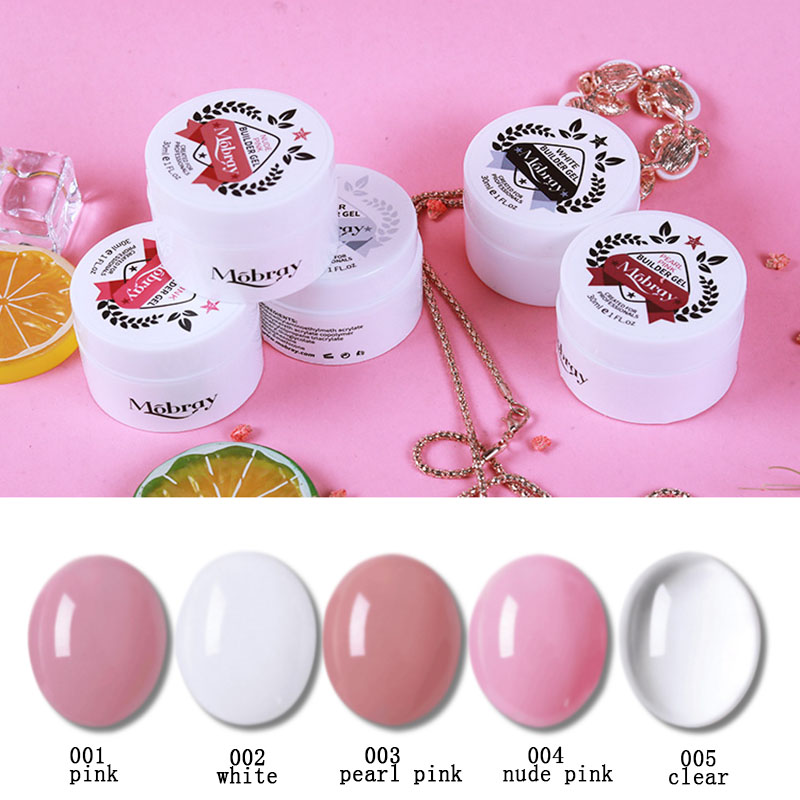 

Builder Gel Nails transparent 15g Finger Nail Extension UV LED Gel Nail Cover Pink Camouflage Soak Off Jelly, 05clear