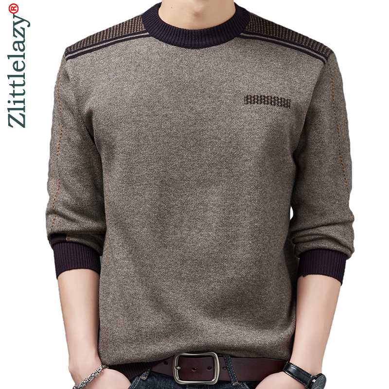 

2020 casual thick warm winter luxury knitted pull sweater men wear jersey dress pullover knit mens sweaters male fashions 02150, Red