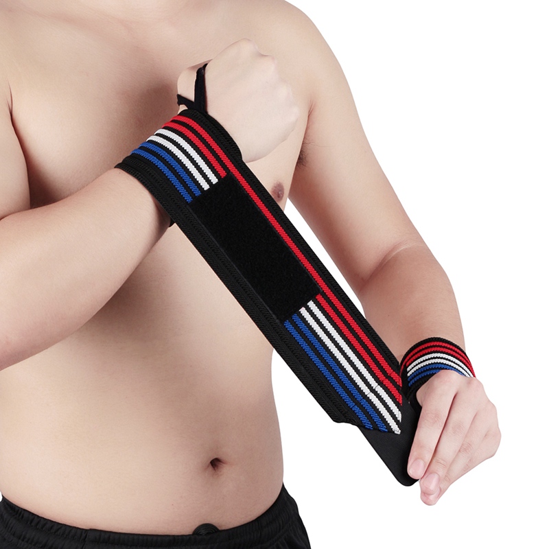 

1PCS Wrist Support Gym Weight lifting Training Fitness Gloves Bar Grip Barbell Straps Elastic Bandage Wraps Hand Protection, Right