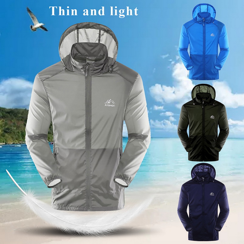

Men's Sports Windbreaker Running Workout Jackets Hooded Coat Water Resistant Jackets Zip Pockets, Royal blue