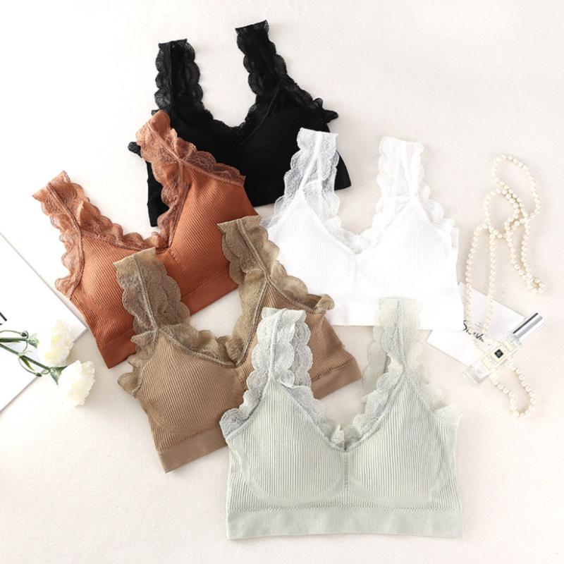 

Women Sport Bra No Steel Ring Sexy Lady Bottom Comfortable Breathable Yoga Bra Lace Tube Top Underwear Women Push Up Sports
