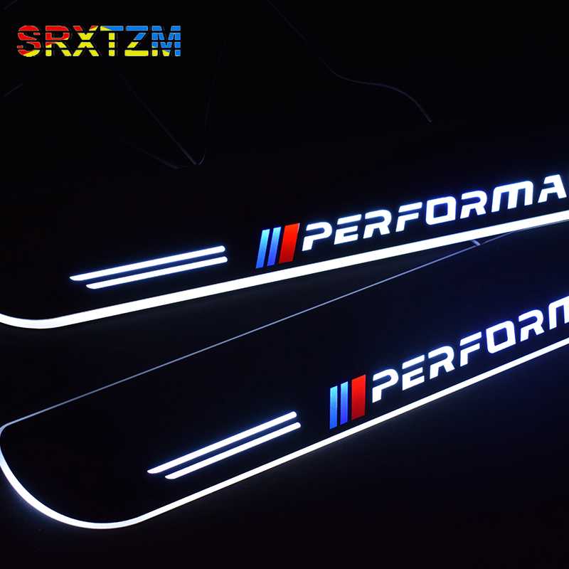 

SRXTZM LED Door Sill Scuff Plate Guards Door Sills Car Accessories for X5 F15 X6 F16 F20 F21 F30 E90 E92 F10 F11 E60 E70
