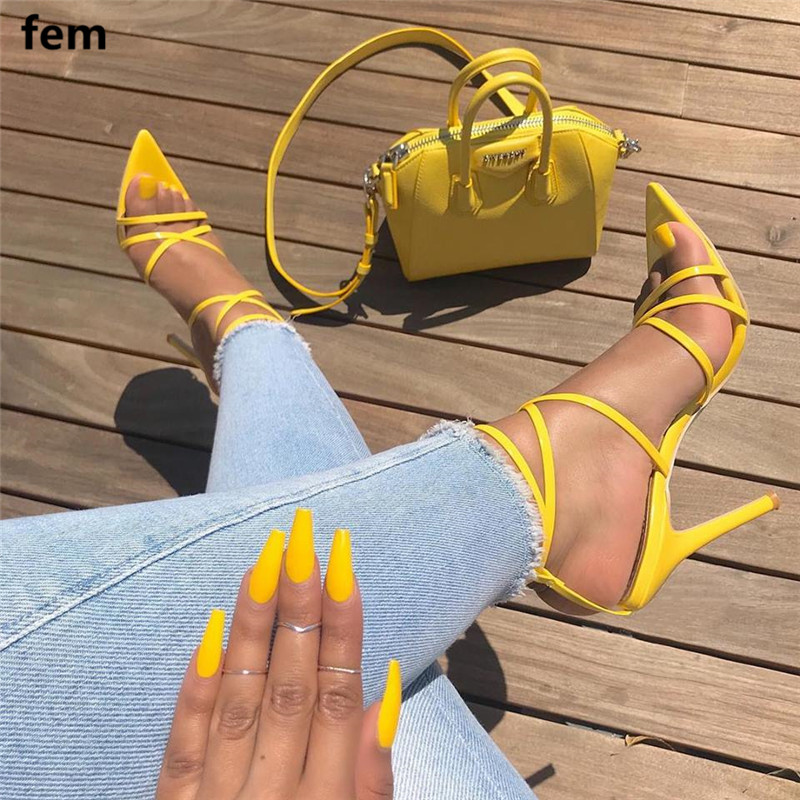 

Women's Sandals Stilettos High Heels Triangle Pointed Toe Sandals Gladiator Sexy Thin Heels Ankle Trap Plus Size Feminine Open, Silver
