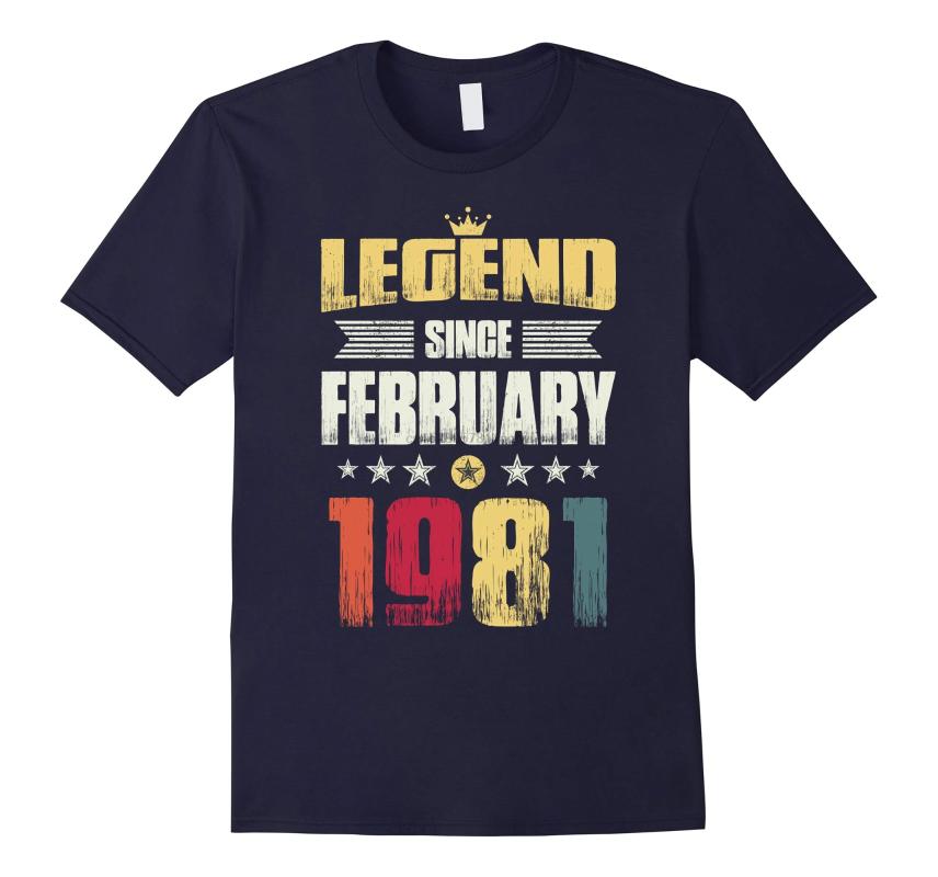 

Men t shirt Legend Since February 1981 Vintage 37th Birthday Gift Shirt-RT Women tshirts, Men-darkpurple