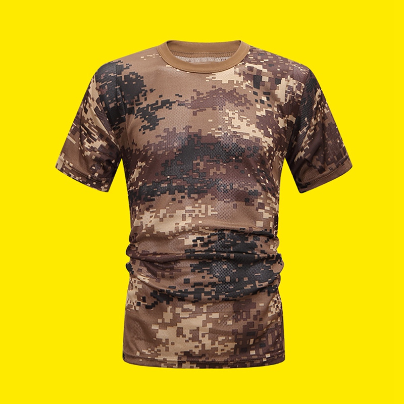 

Camouflage Running Sport Short Sleeve T-Shirt Men O Neck Breathable Soft Leisure Riding Walking T Shirt Loose Tee Tops Apparel#, Green