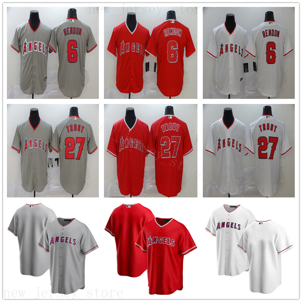 

2020 New Man Women Kids Baseball Mike 27 Trout Jerseys Stitched 6 Anthony Rendon Best Quality Youth Style Gold White Black Red Gray Jerseys, Blue;black