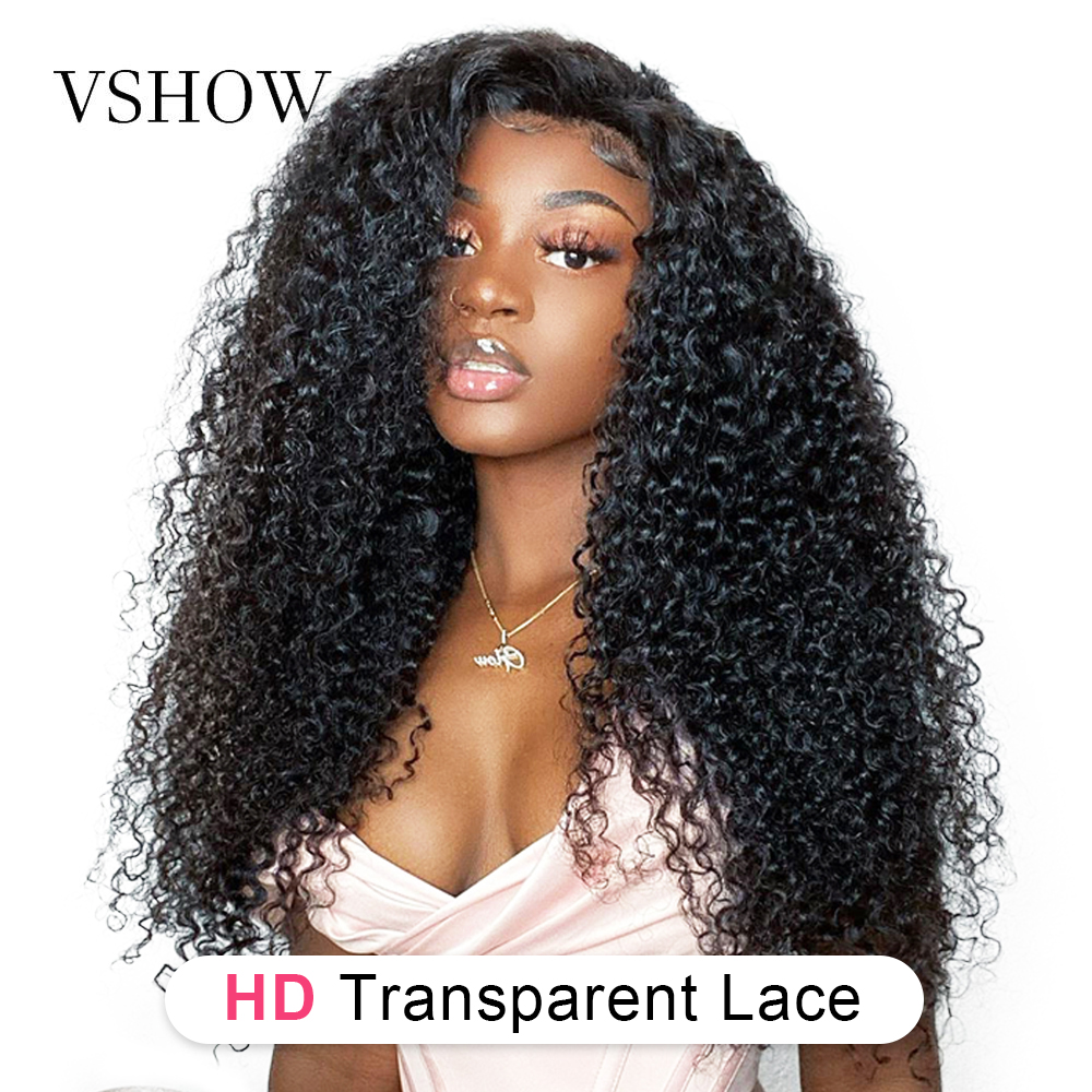 

Kinky Curly Lace Front Human Hair Wigs For Black Women 13*4 250% Glueless Lace Front Human Hair Wigs Kinky Curly Full Lace Wig, Natural color