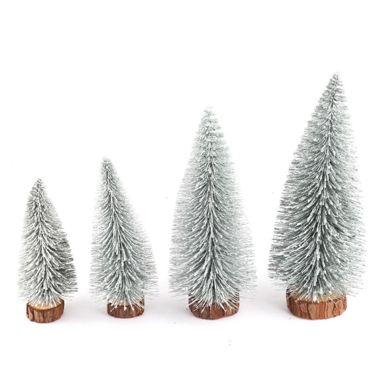 

15cm to 30cm Small Decorated Christmas Tree Fake Pine Tree Mini Artificial Christmas Santa Snow Home Decoration