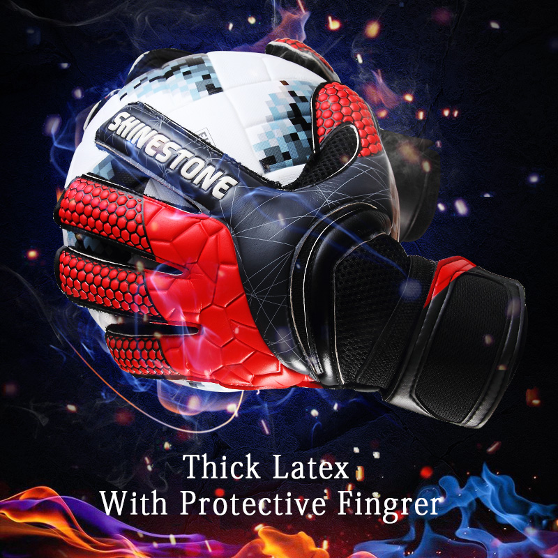 

Men Kids Size Latex Professional Soccer Goalkeeper Gloves Strong brand Goalkeeper Gloves Latex Soccer Goalie Football, 915 blue
