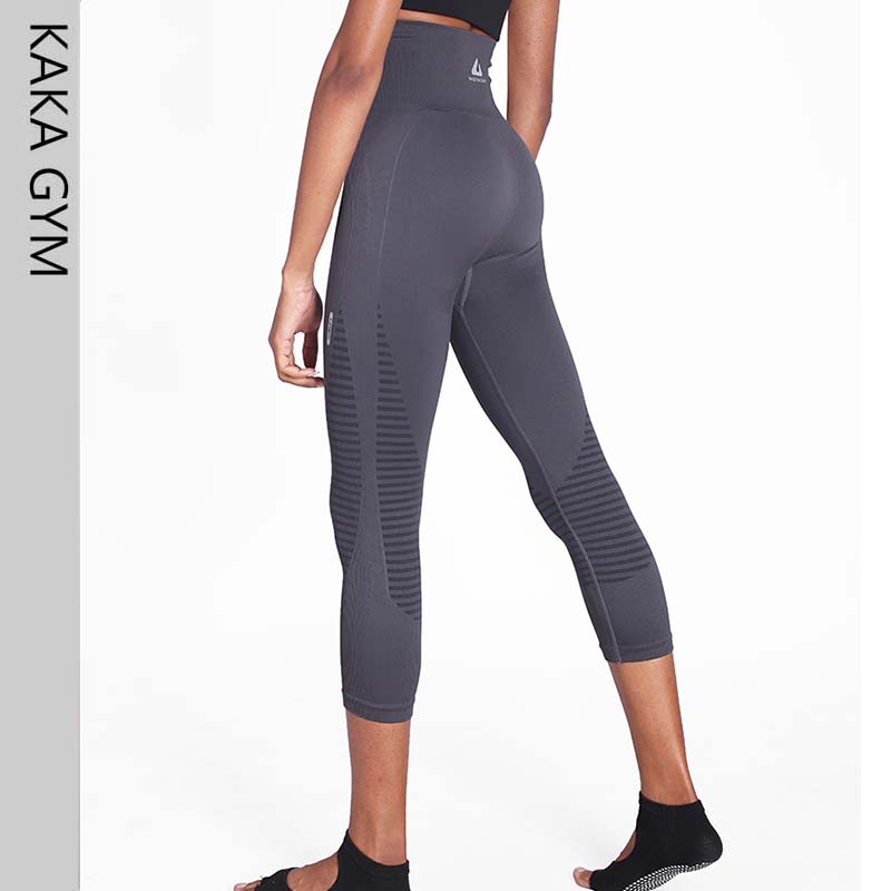 

High Waist seamless Fitness Leggins Sport Capris Women Sportswear Gym Leggings For Yoga Pants Tights Sports Wear workout, Black