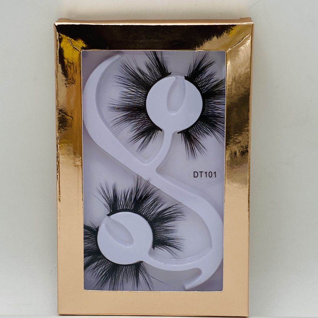 

New arrival 2 pairs faux mink eyelashes 3D Dramatic Wispy Fluffy Lashes Handmade thick crisscross eyelash wholesale full strip lash