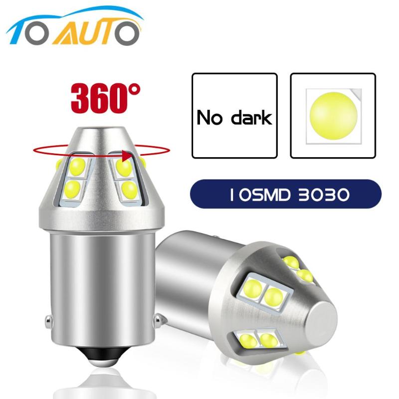 

Super Bright 1156 P21W LED BA15S 1157 P21/5W BAY15D LED 10SMD 3030 Chips Car Lights Reserve Signal Light Auto Lamp 12V, As pic